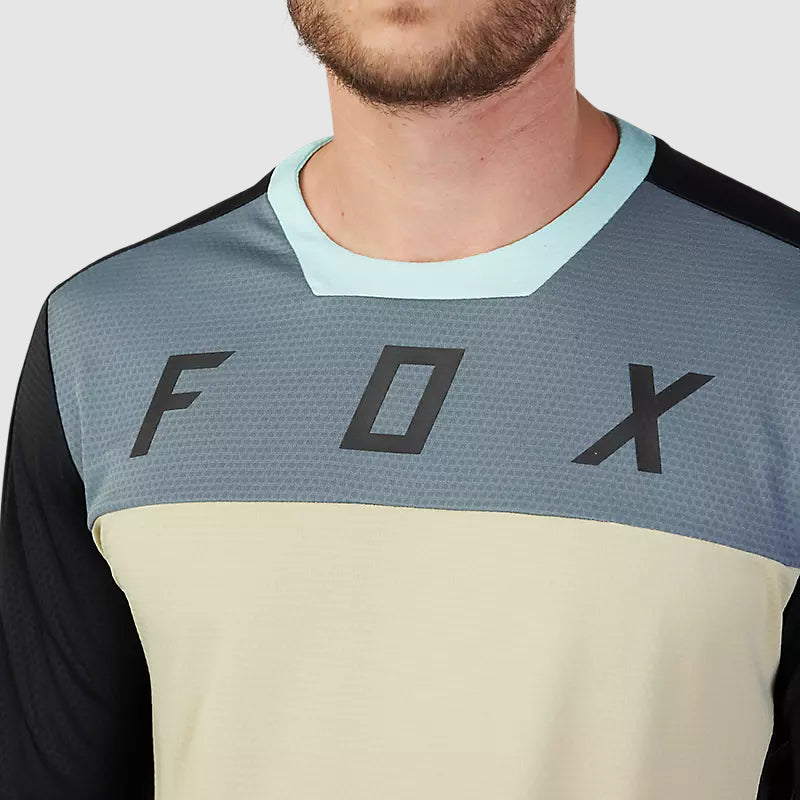 Polera Bicicleta Defend Cekt Manga Larga Crema Fox - Rideshop