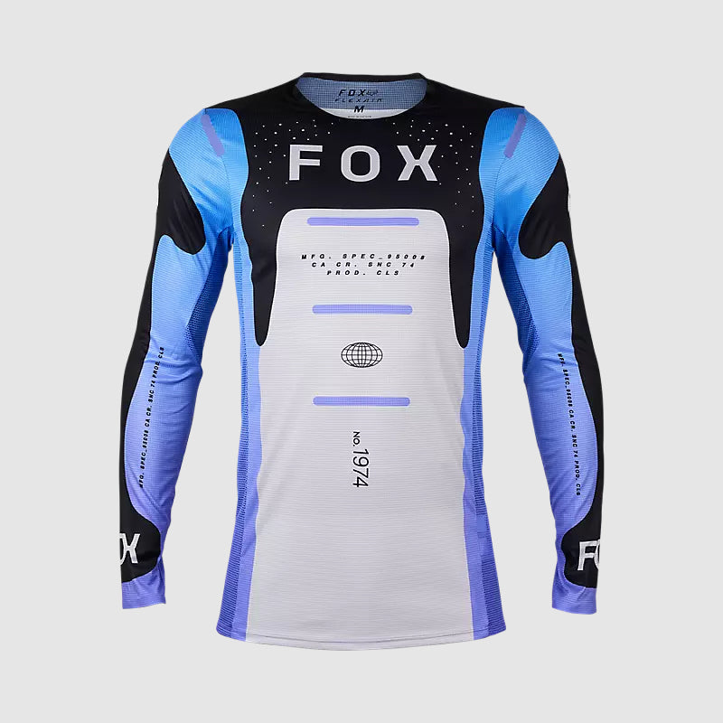 Polera Moto Flexair Magnetic Negro/Lavanda Fox - Rideshop