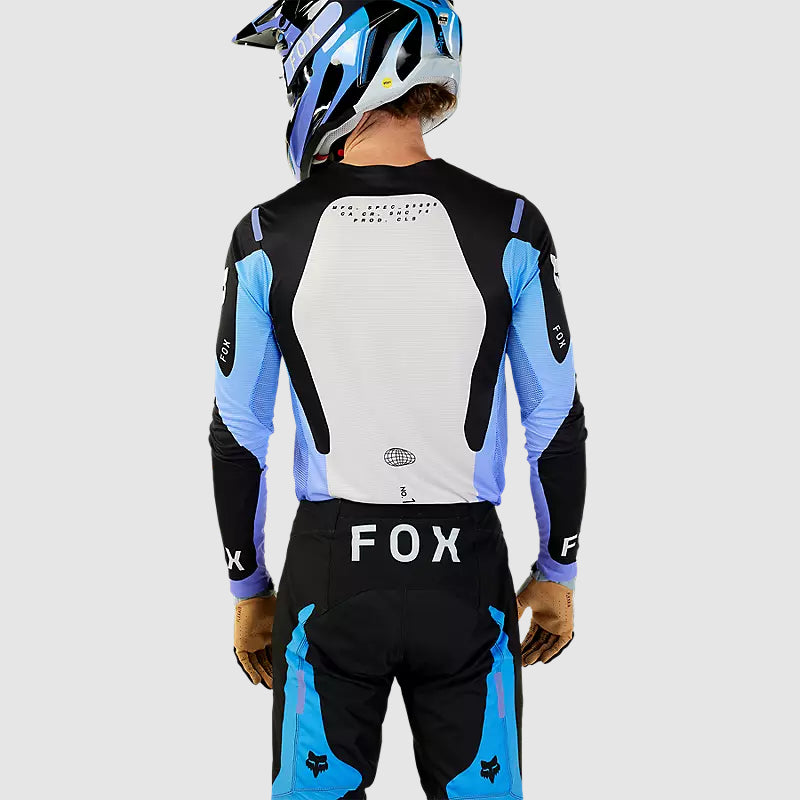Polera Moto Flexair Magnetic Negro/Lavanda Fox - Rideshop