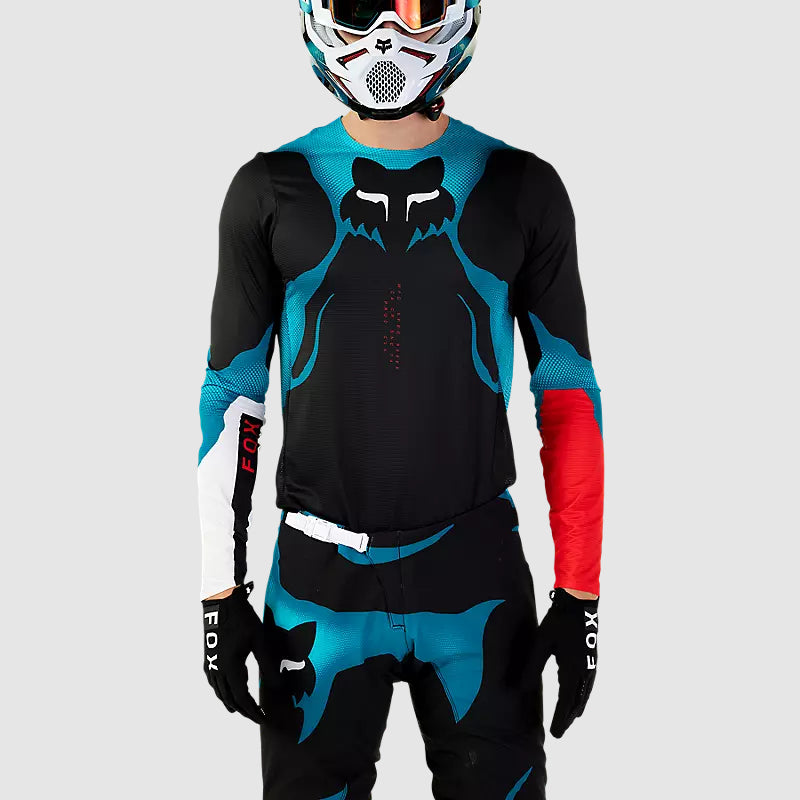 Polera Moto Flexair Withered Negro Fox - Rideshop