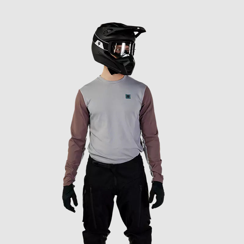 Polera Moto Ranger Off Road Manga Larga Gris Fox - Rideshop