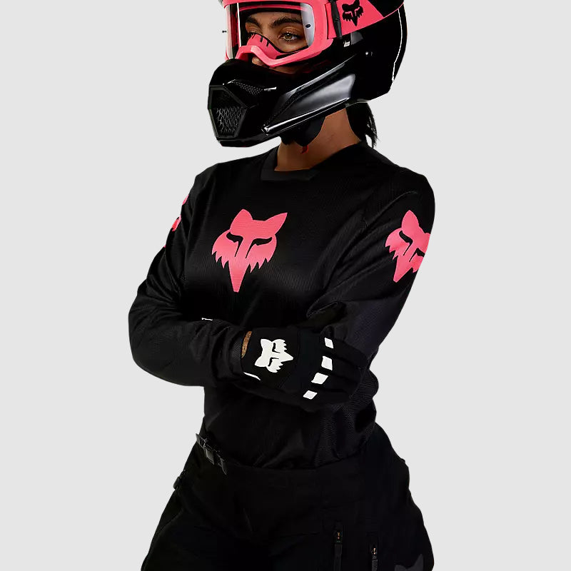 Polera Moto Mujer 180 Blackout Negro Fox - Rideshop