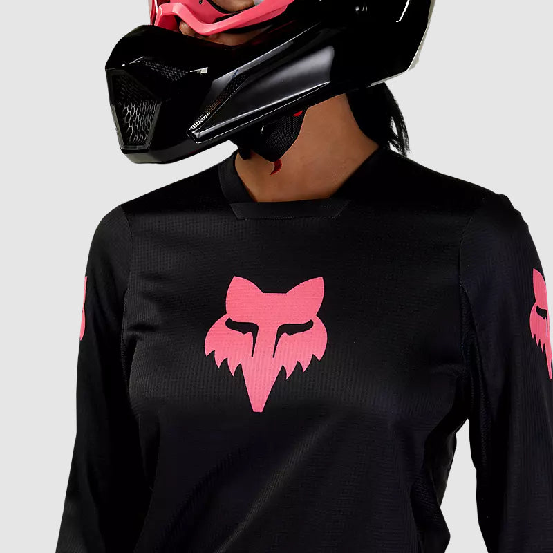 Polera Moto Mujer 180 Blackout Negro Fox - Rideshop