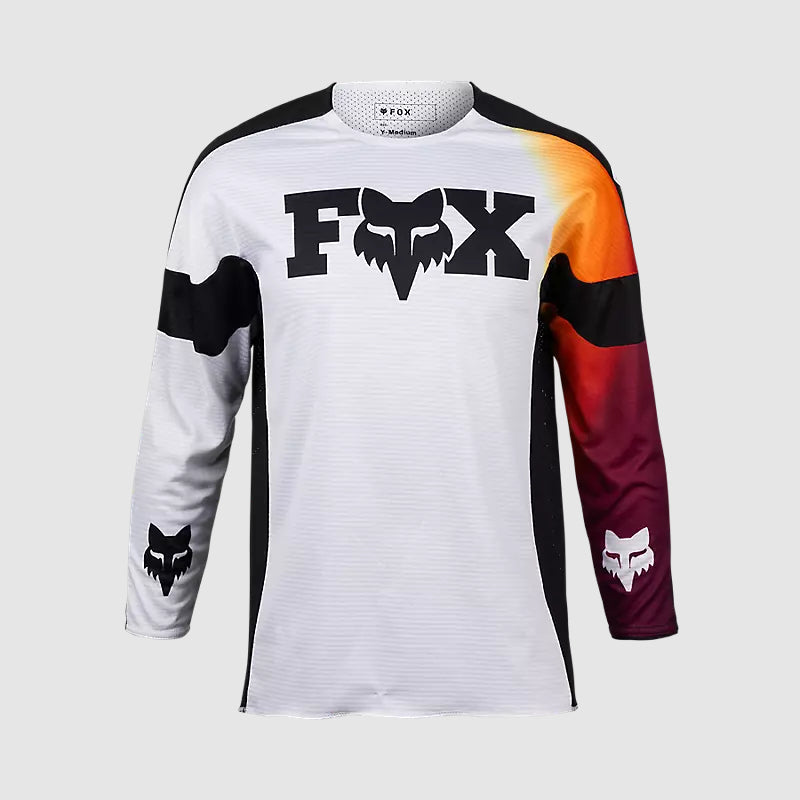 Polera Moto Niño 360 Streak Blanco Fox - Rideshop