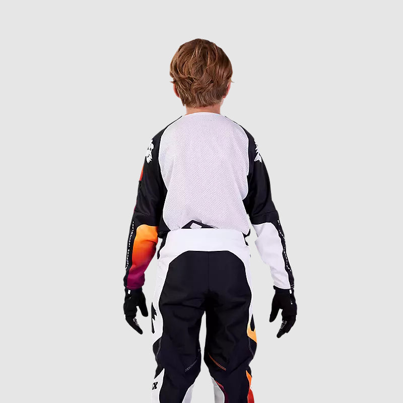 Polera Moto Niño 360 Streak Blanco Fox - Rideshop