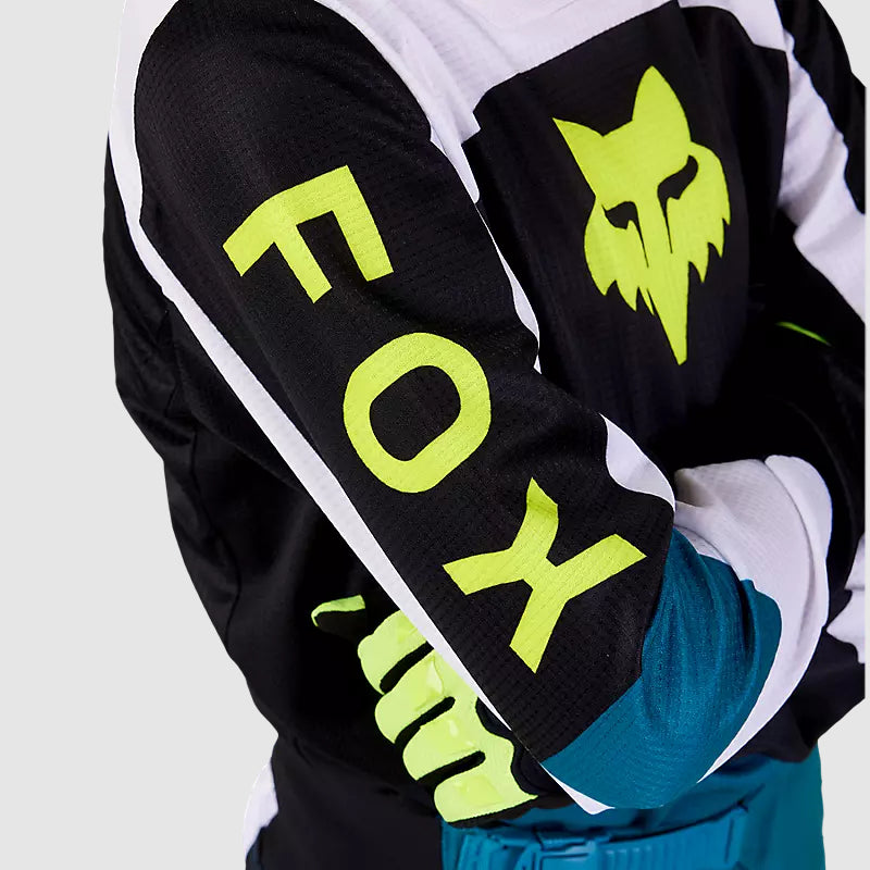 Polera Moto Niño 180 Nitro Azul Petroleo Fox - Rideshop