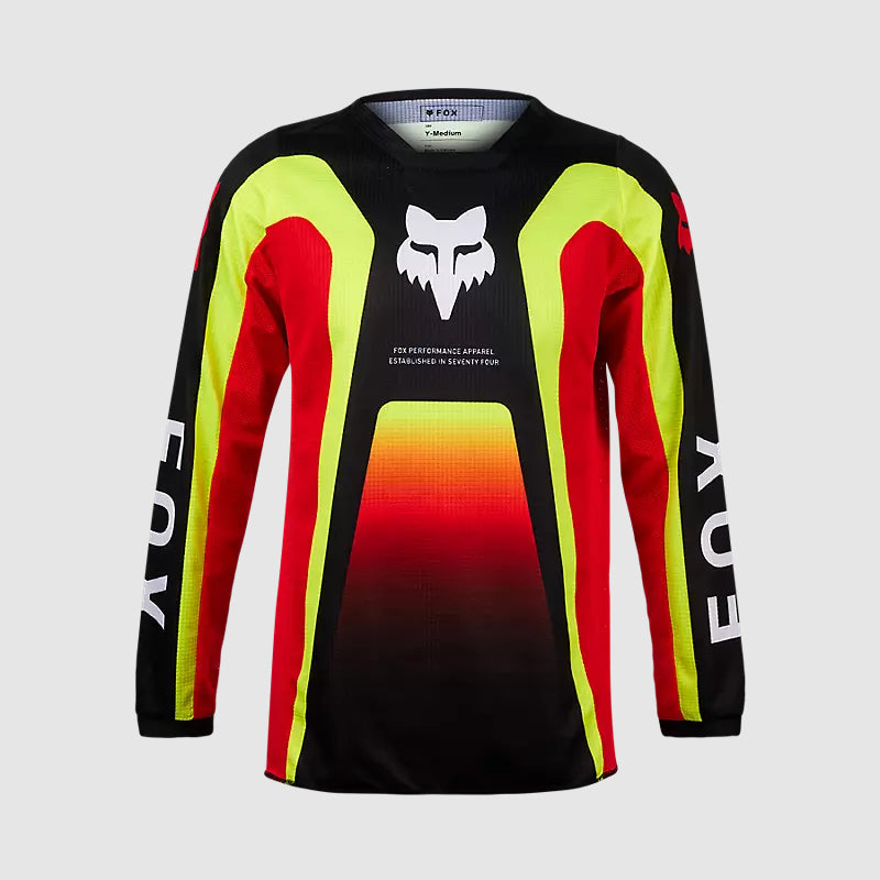 Polera Moto Niño 180 Ballast Rojo/Amarillo Fox - Rideshop