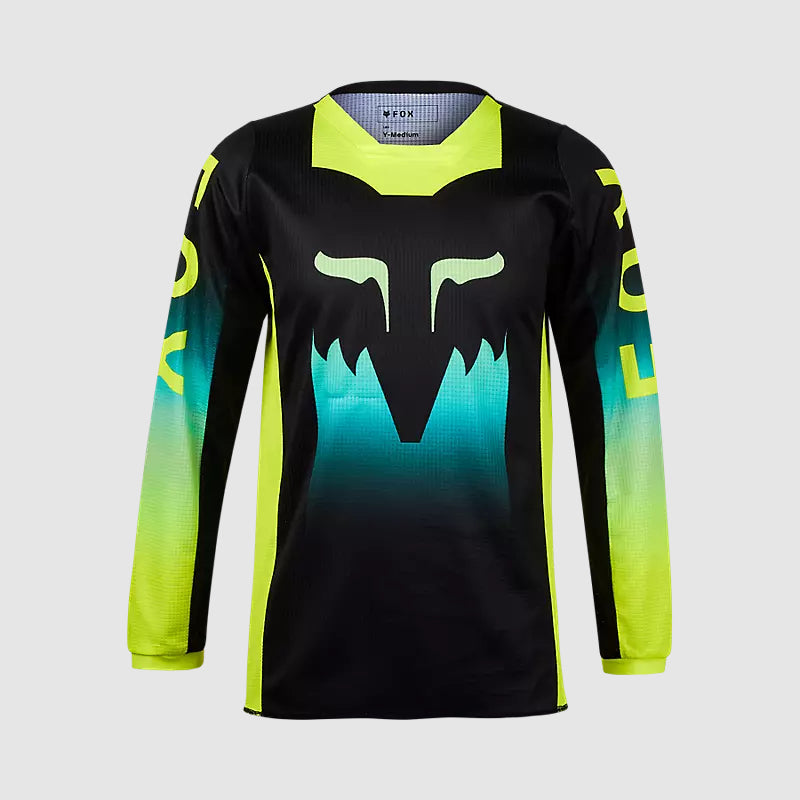 Polera Moto Niña 180 Flora Negro/Amarillo Fox - Rideshop