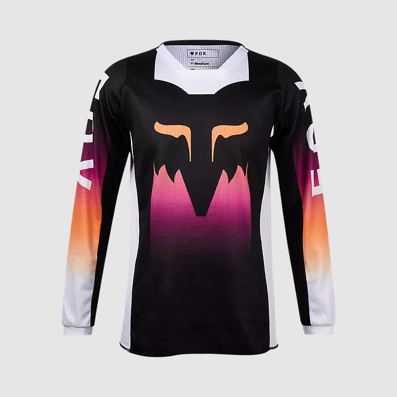 Polera Moto Niña 180 Flora Negro/Rosado Fox - Rideshop