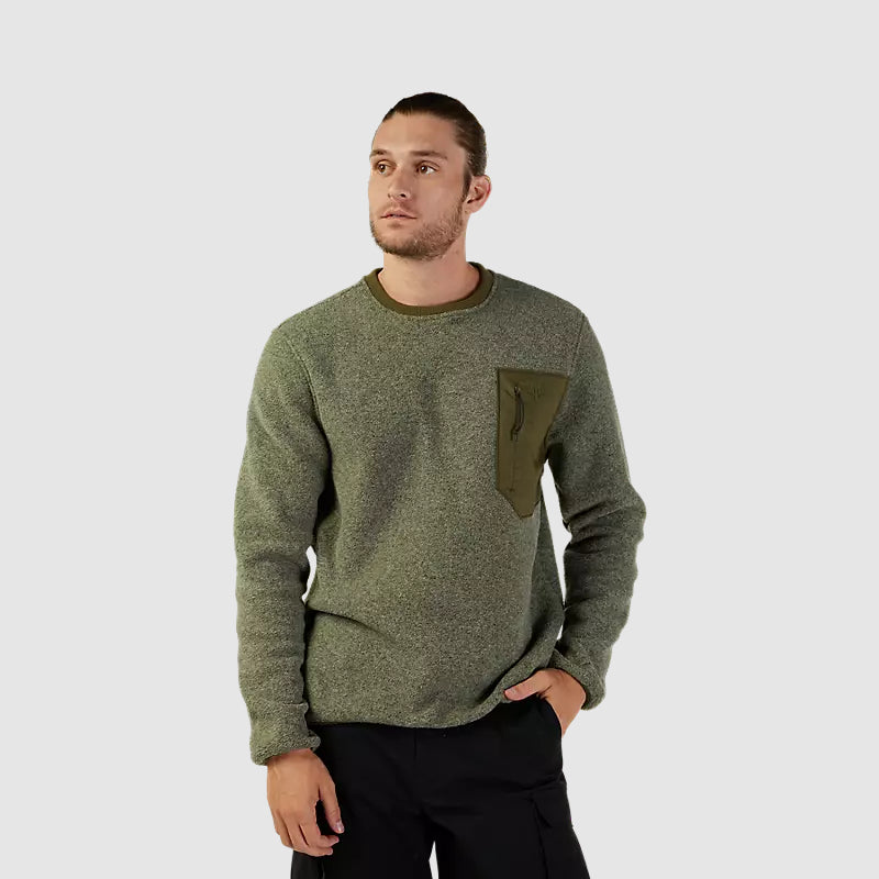 Poleron Lifestyle Survivalist Sherpa Verde Oliva Fox - Rideshop