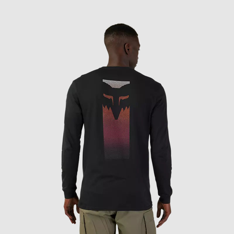 Polera Lifestyle Flora Premium Manga Larga Negro Fox - Rideshop