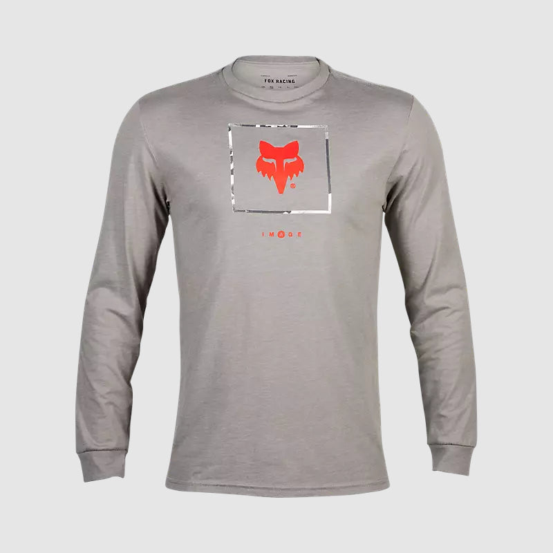 Polera Lifestyle Atlas Premium Manga Larga Gris Fox - Rideshop