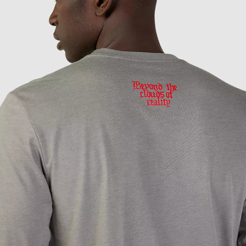 Polera Lifestyle Atlas Premium Manga Larga Gris Fox - Rideshop