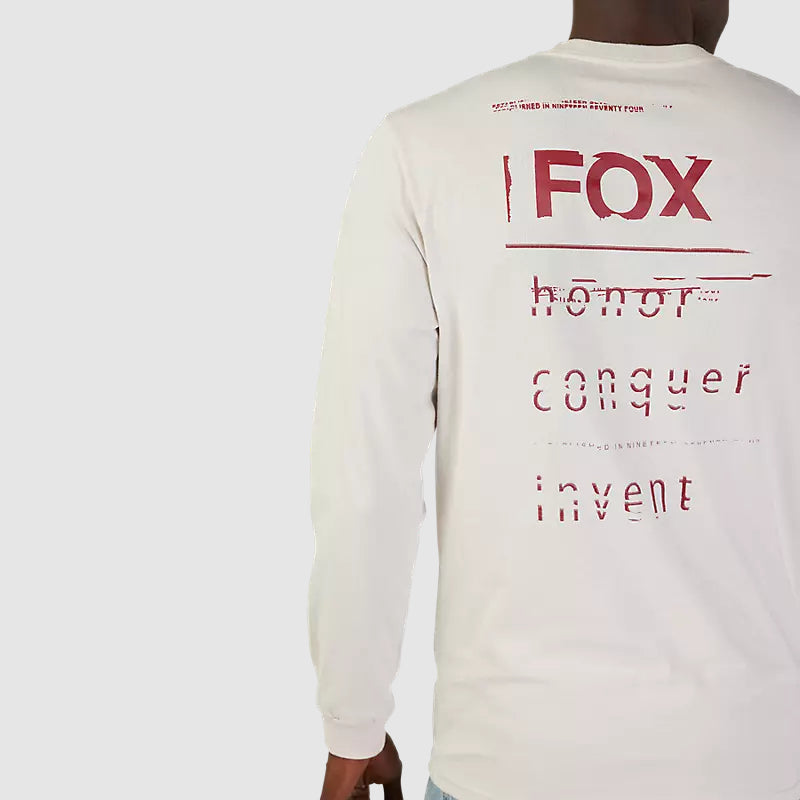 Polera Lifestyle Invent Tomorrow Premium Manga Larga Blanco Fox - Rideshop