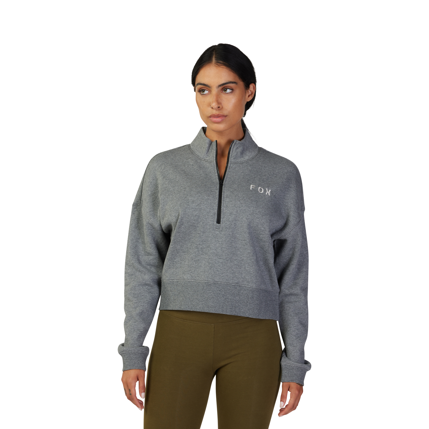 Poleron Lifestyle Mujer Magnetic Gris Fox - Rideshop
