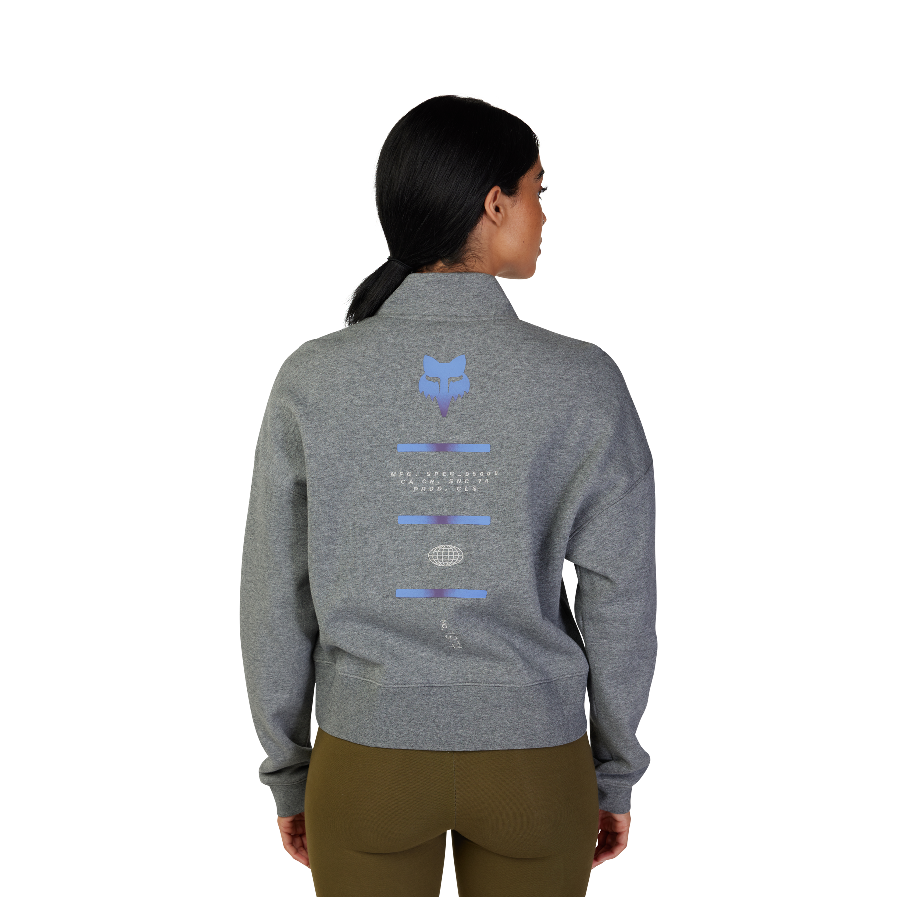 Poleron Lifestyle Mujer Magnetic Gris Fox - Rideshop