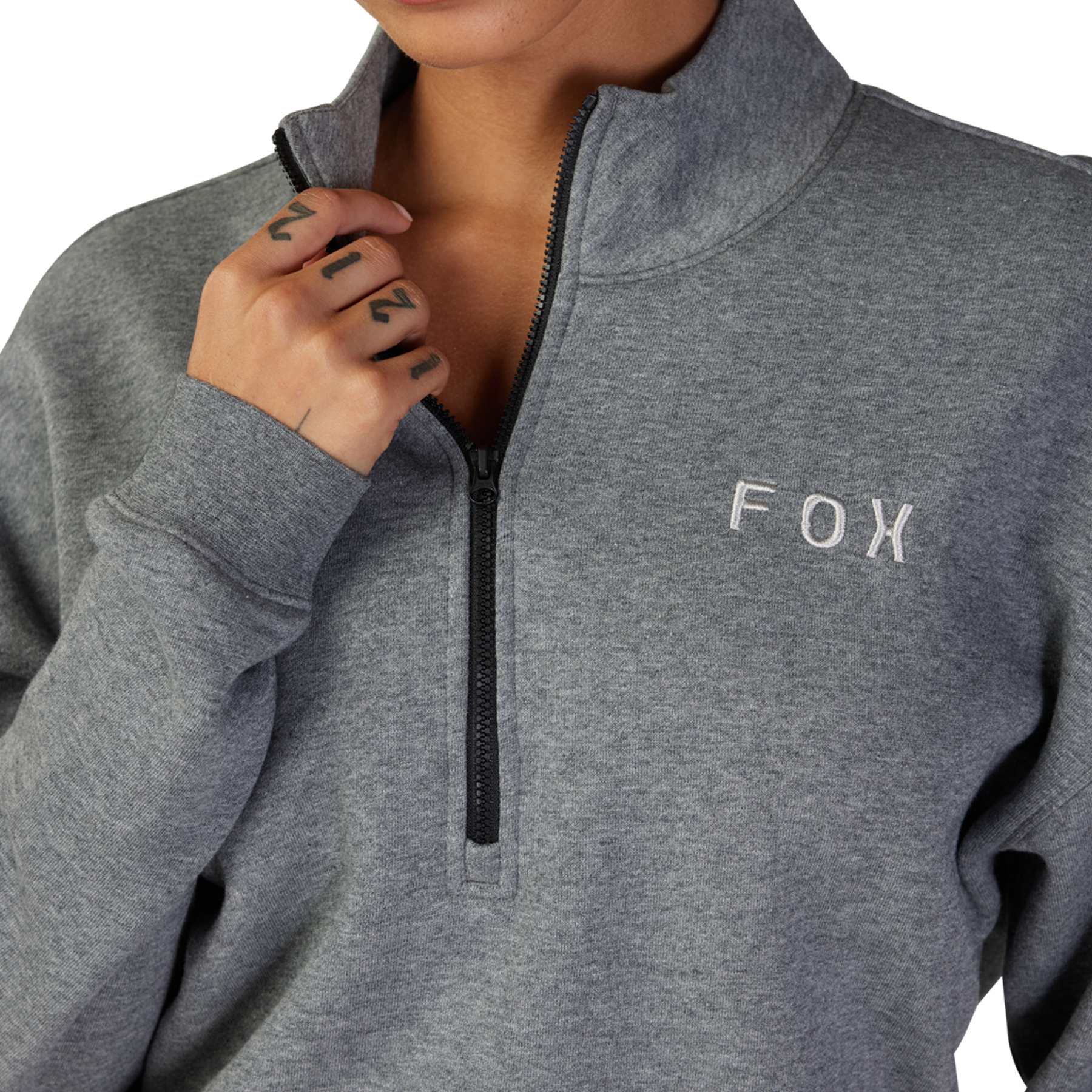 Poleron Lifestyle Mujer Magnetic Gris Fox - Rideshop