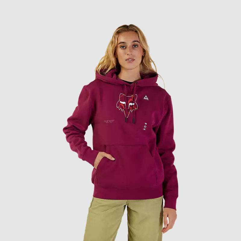 Poleron Lifestyle Mujer Withered Burdeo Fox - Rideshop