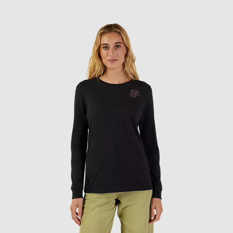 Polera Lifestyle Mujer Sensory Manga Larga Negro Fox - Rideshop