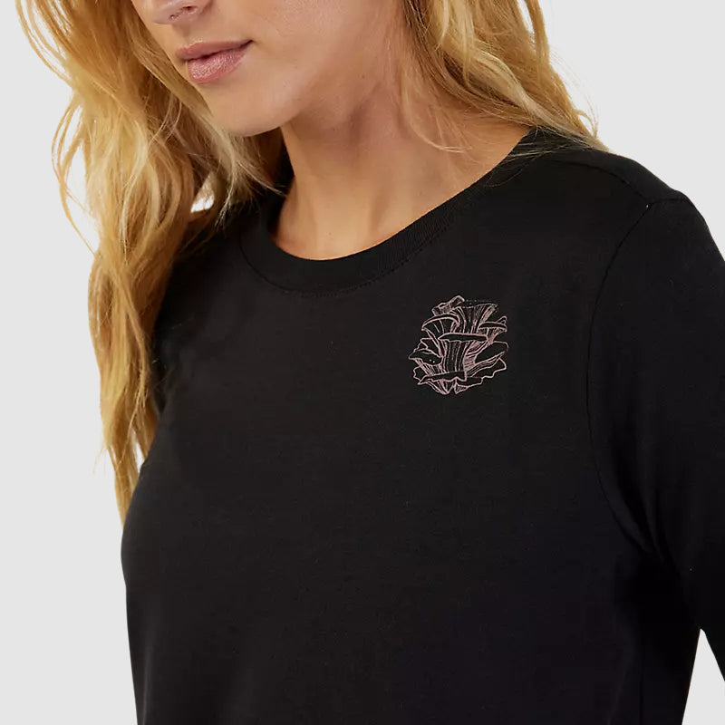 Polera Lifestyle Mujer Sensory Manga Larga Negro Fox - Rideshop