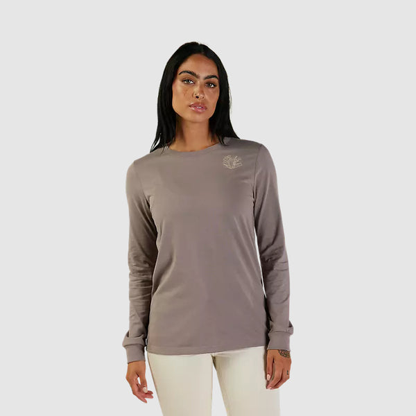 Polera Lifestyle Mujer Sensory Manga Larga Beige Fox - Rideshop