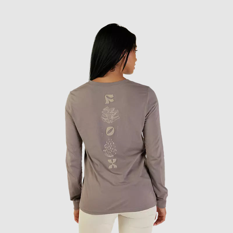 Polera Lifestyle Mujer Sensory Manga Larga Beige Fox - Rideshop