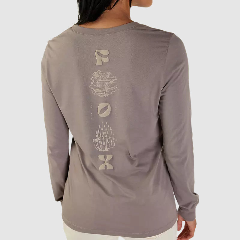 Polera Lifestyle Mujer Sensory Manga Larga Beige Fox - Rideshop