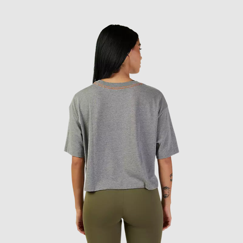 Polera Lifestyle Mujer Cienega Crop Gris Fox - Rideshop