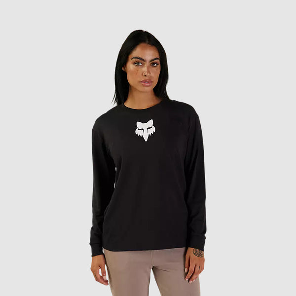 Polera Lifestyle Mujer Fox Head Manga Larga Negro Fox - Rideshop