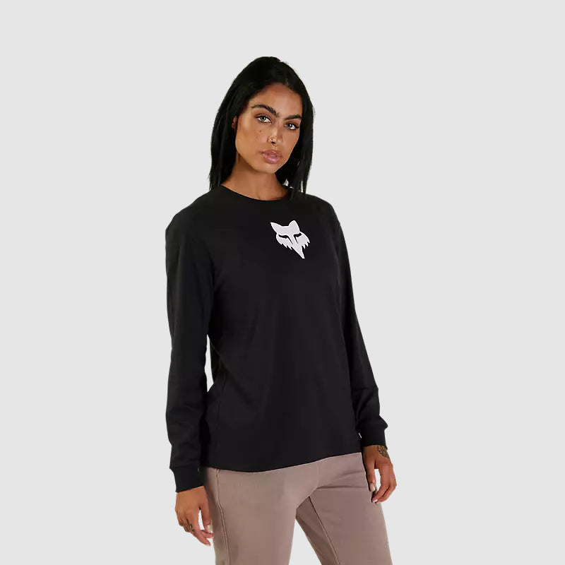 Polera Lifestyle Mujer Fox Head Manga Larga Negro Fox - Rideshop