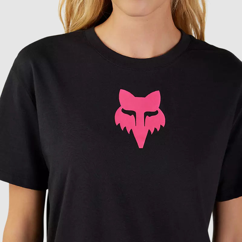 Polera Lifestyle Mujer Fox Head Negro/Rosado Fox - Rideshop