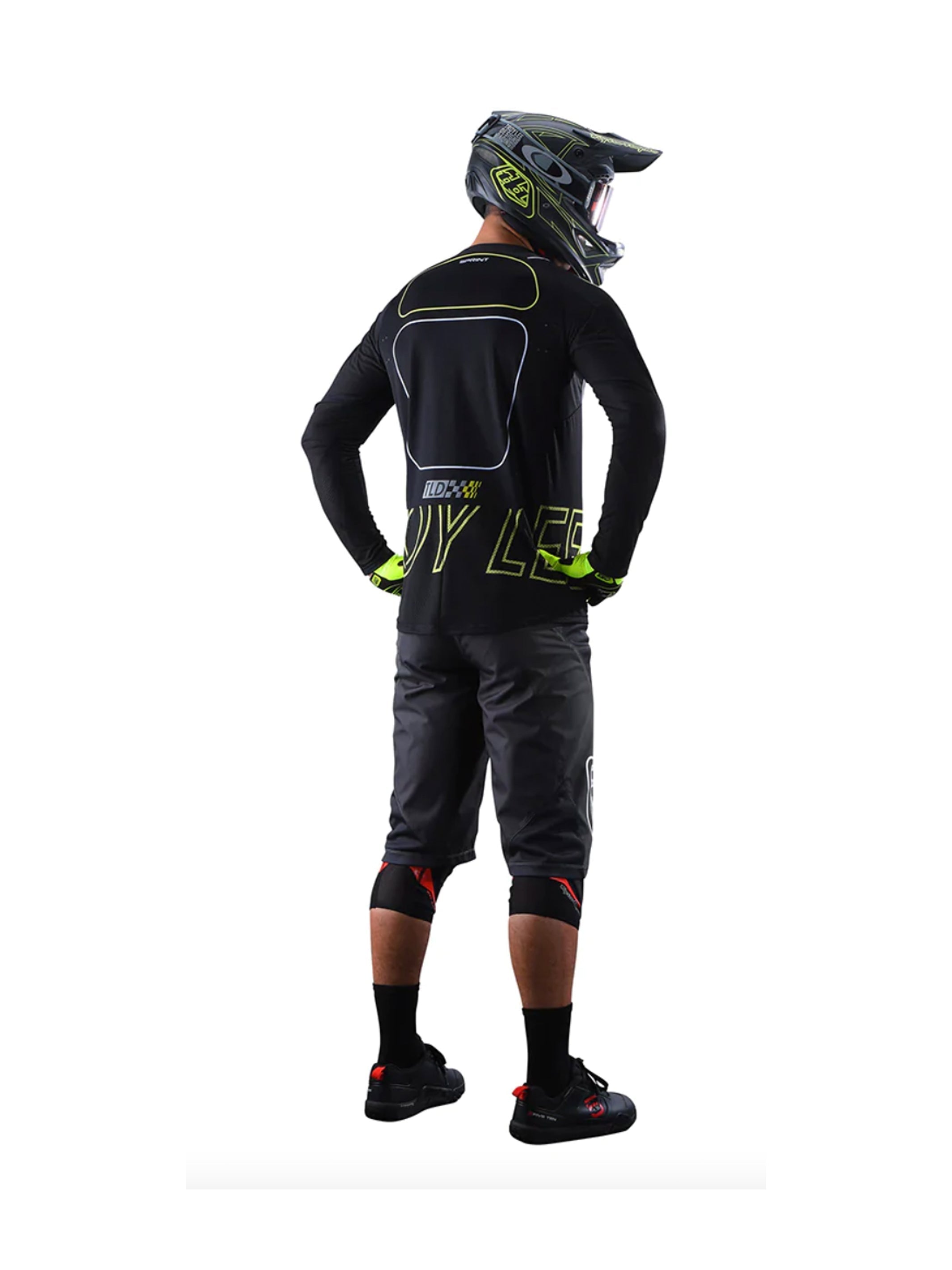 Troy Lee Designs Polera De Bicicleta Sprint Drop In Negra Verde - Rideshop