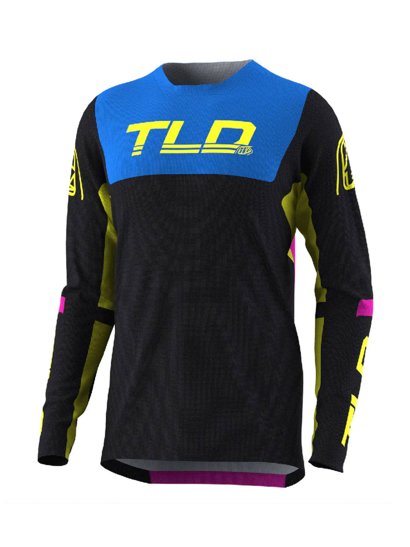 Troy Lee Designs Polera Sprint Fractura Negro / Amarillo - Rideshop