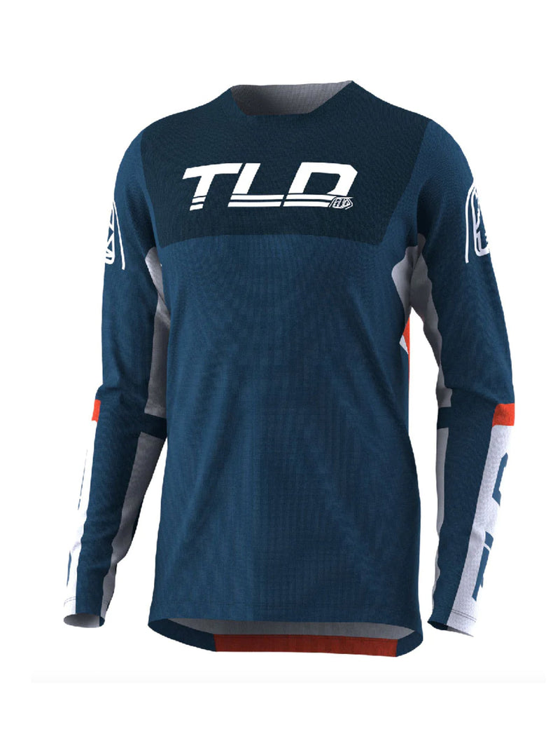 Troy Lee Designs Polera Sprint Fractura Azul / Naranjo - Rideshop