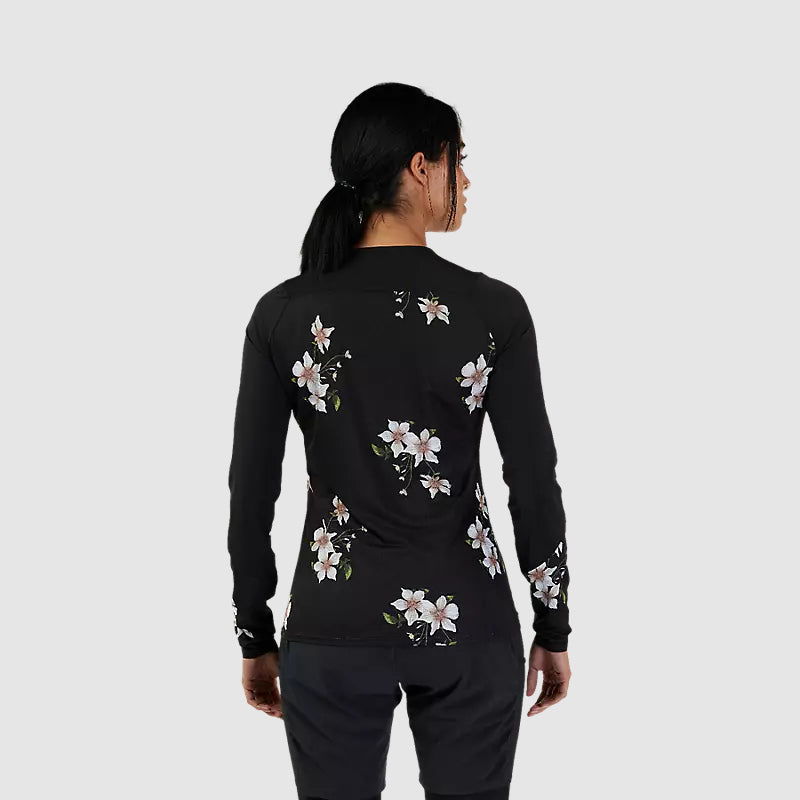 Polera Bicicleta Mujer Flexair Ascent Dogwood Manga Larga Negro Fox - Rideshop