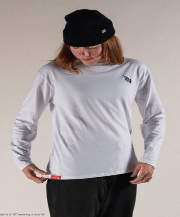 Title Polera manga larga – Blanca - Rideshop