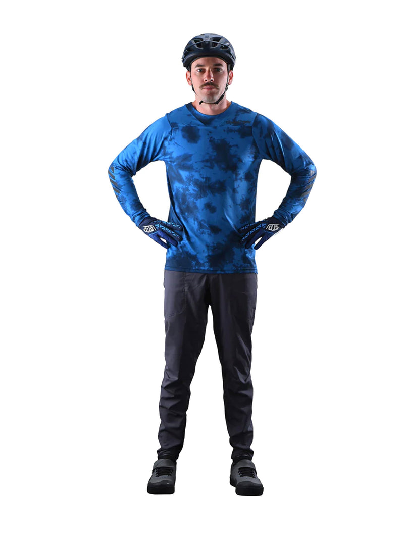 Troy Lee Designs Polera Skyline LS Tie Dye Slate Azul - Rideshop