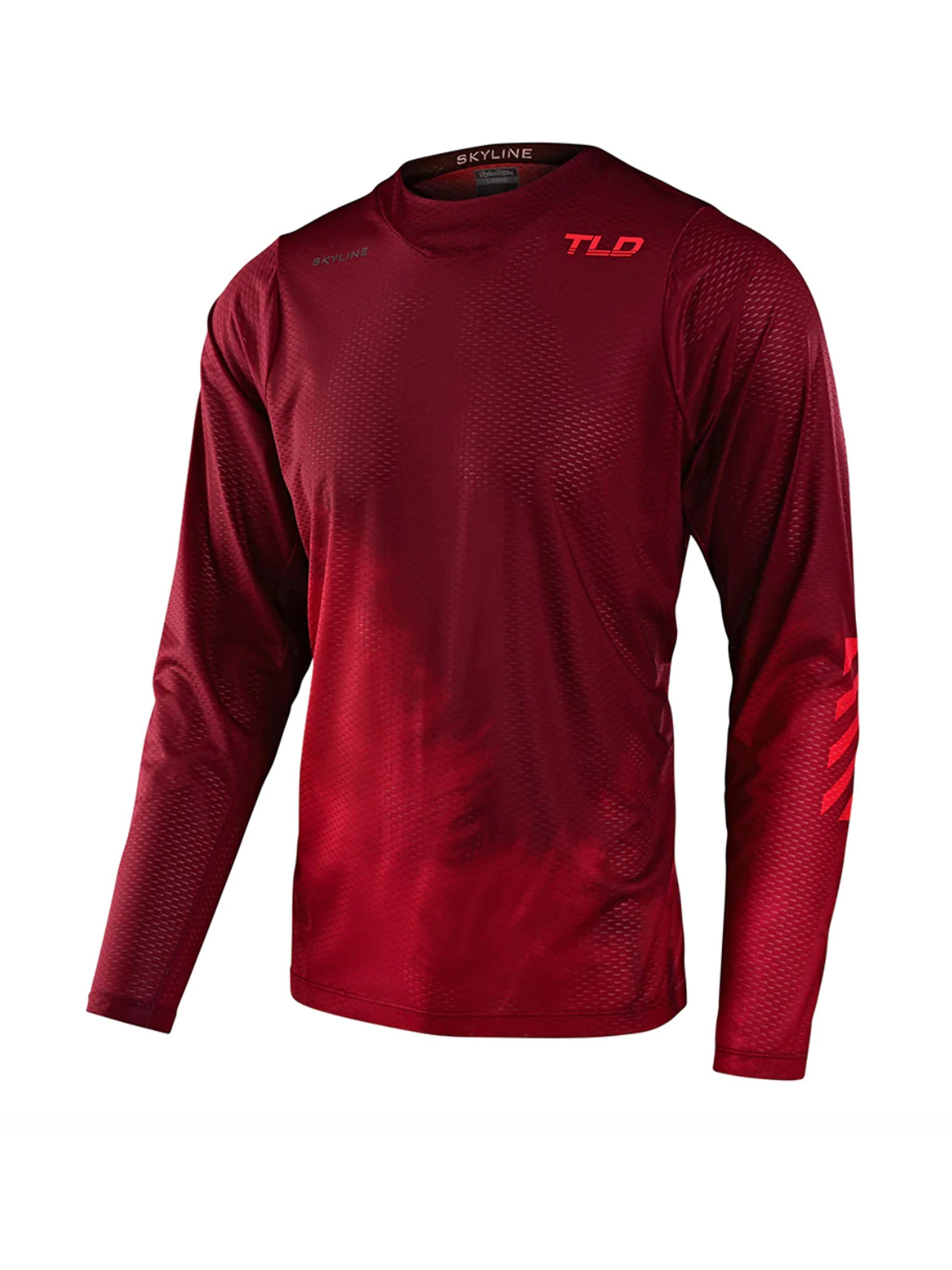 Troy Lee Designs Polera de Bicicleta Skyline Air Ls Fades Burdeo - Rideshop