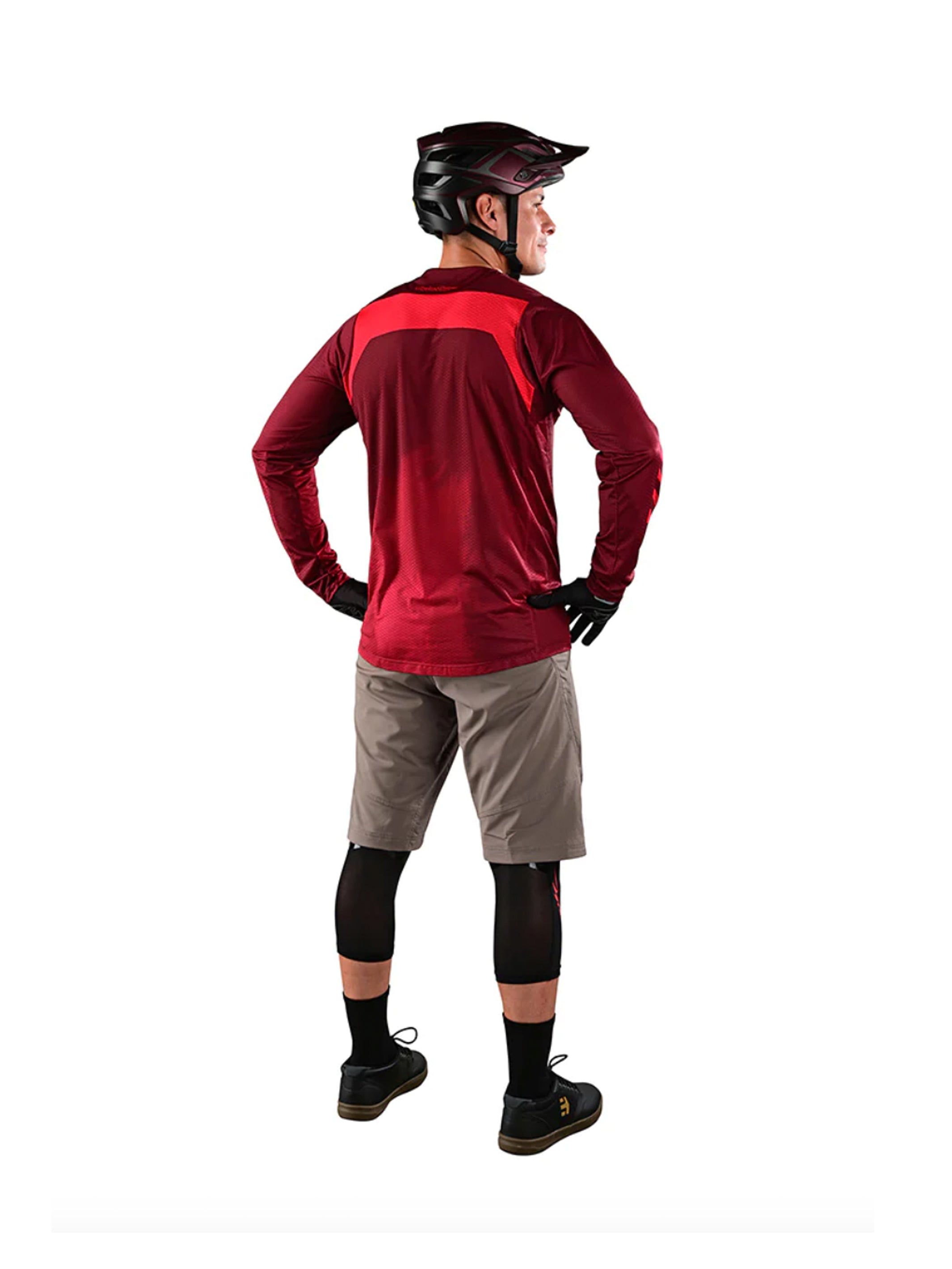 Troy Lee Designs Polera de Bicicleta Skyline Air Ls Fades Burdeo - Rideshop