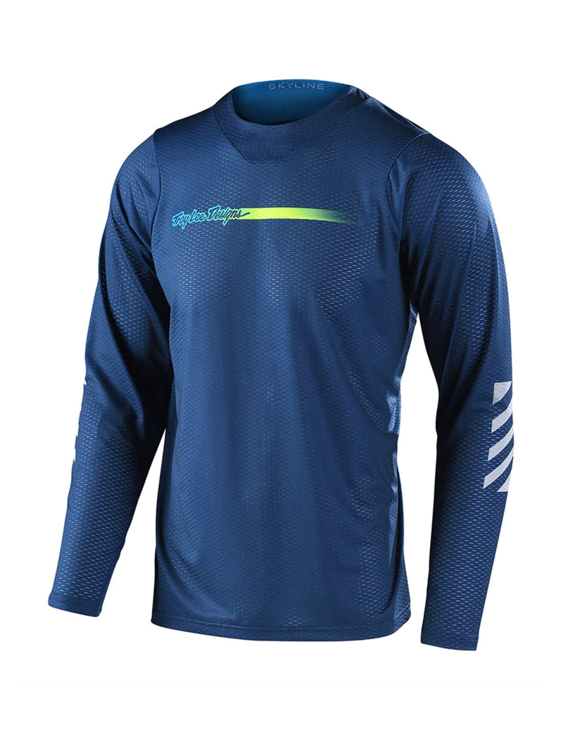 Troy Lee Designs Polera Skyline Air LS Channel Dark Slate Azul - Rideshop