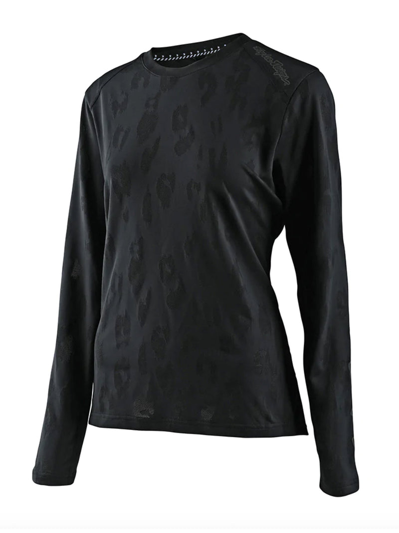 Troy Lee Designs Polera De Mujer Lilium LS Jacquard Negra - Rideshop