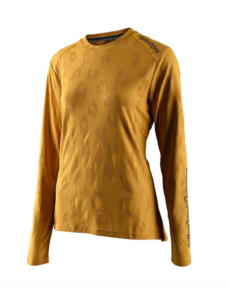 Troy Lee Designs Polera De Mujer Lilium LS Jacquard Amarilla - Rideshop