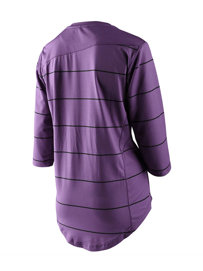 Troy Lee Designs Polera De Mujer Mischief Pinstripe Morada - Rideshop