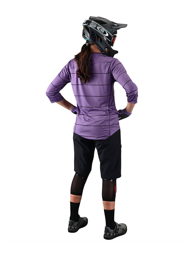 Troy Lee Designs Polera De Mujer Mischief Pinstripe Morada - Rideshop