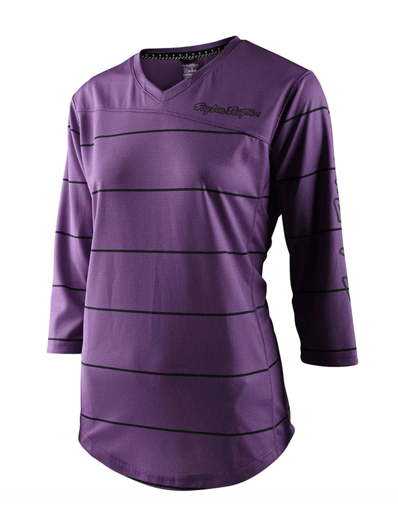 Troy Lee Designs Polera De Mujer Mischief Pinstripe Morada - Rideshop