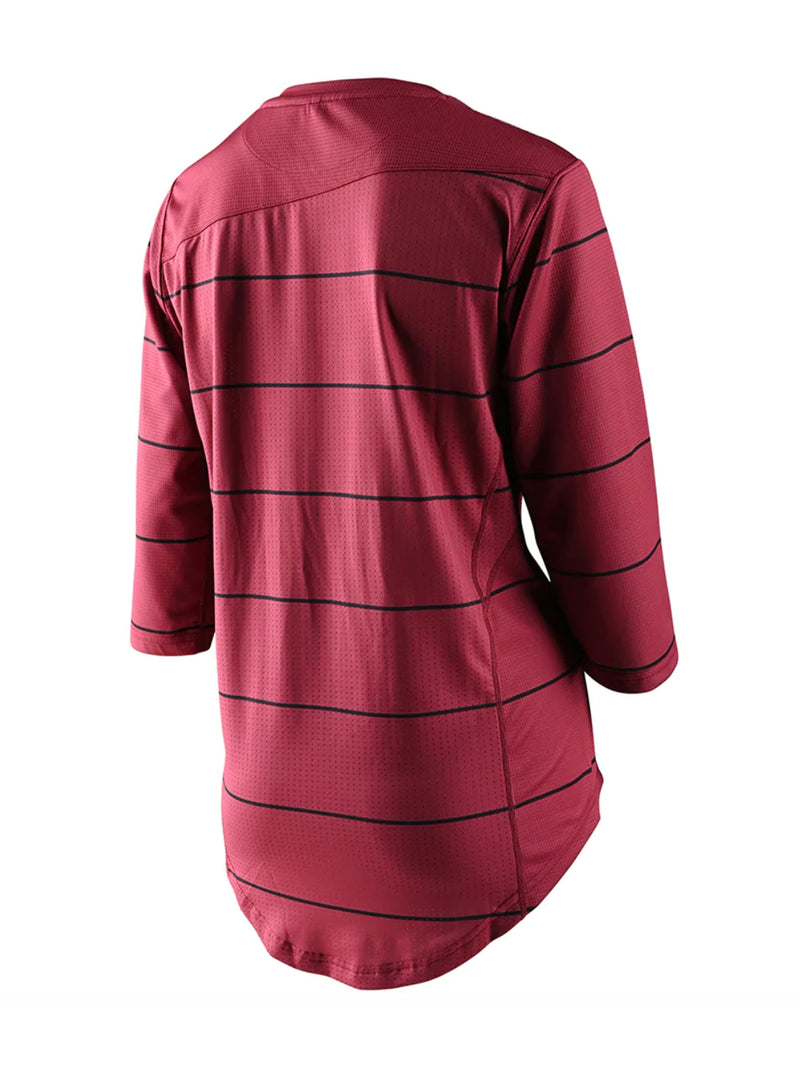 Troy Lee Designs Polera De Mujer Mischief Pinstripe Rosada - Rideshop