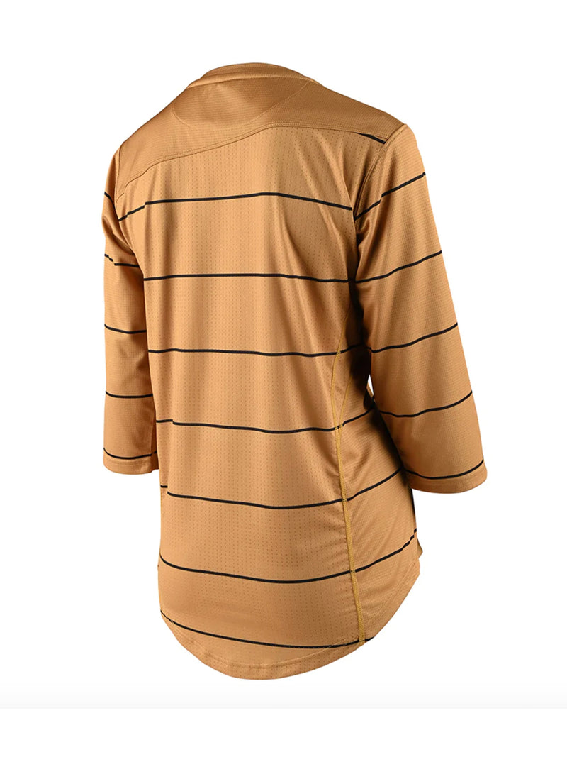 Troy Lee Designs Polera De Mujer Mischief Pinstripe Amarilla - Rideshop