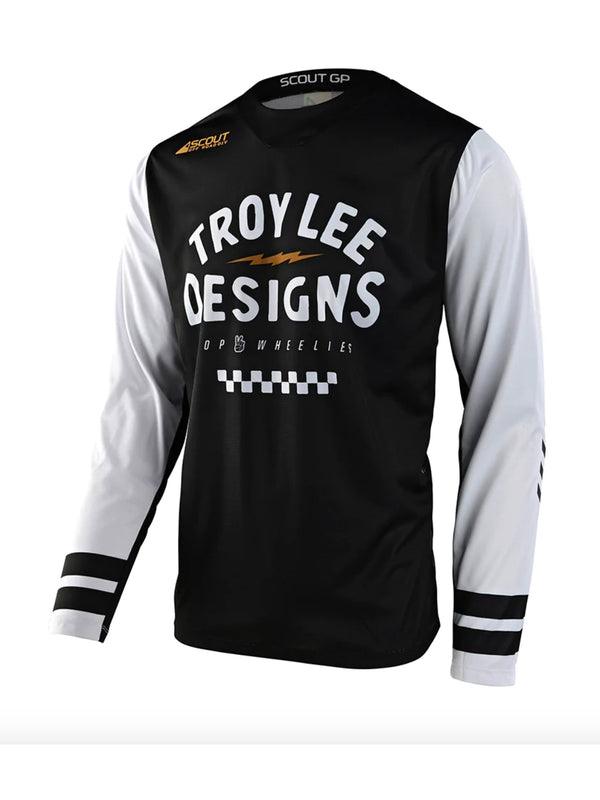 Troy Lee Designs Polera de Moto Scout Gp Ride On Negro / Blanco - Rideshop