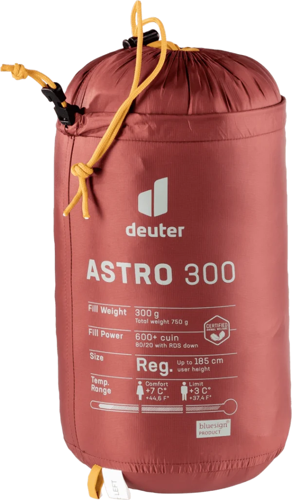 Deuter Saco De Dormir Astro 300 L / Zip Left Redwood-Curry - Rideshop