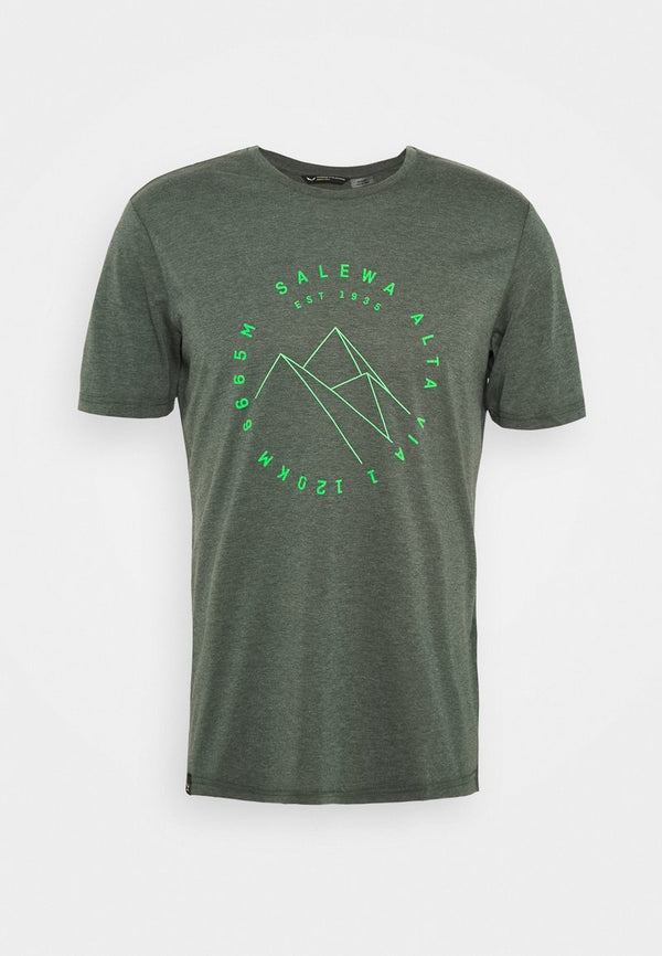 Polera Alta Via Dry Hombre Deep Forest Melange Salewa - Rideshop